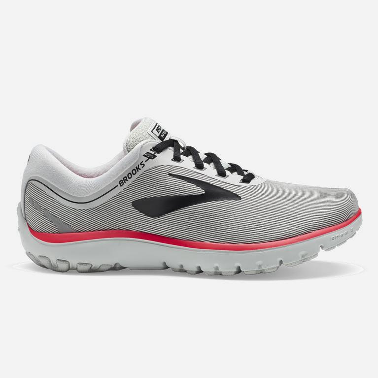 Brooks Pureflow 7 Hardloopschoenen voor Dames Grijs/Zwart/Roze (FGTPY-8753)